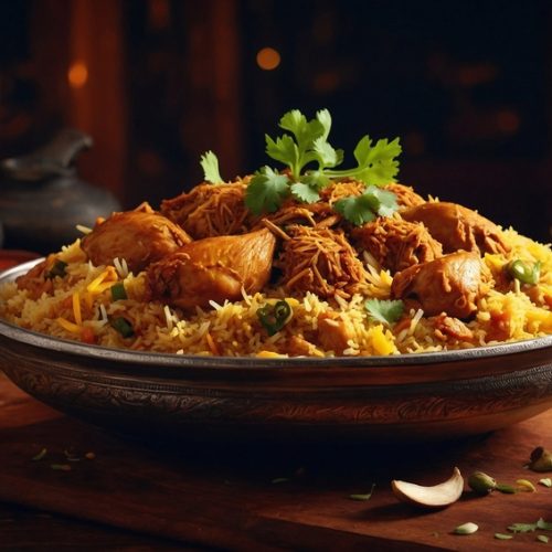 Biryani,Rice,,Indian,Meal,,Chicken,,Vector